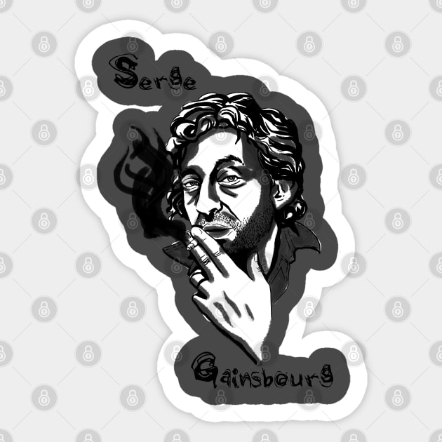 Serge Gainsbourg Sticker by HelenaCooper